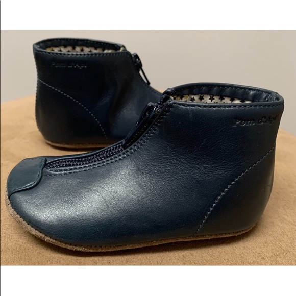POM D'API NAVY ZIPPER SLIPPER BOOTIE - Picture 3 of 9